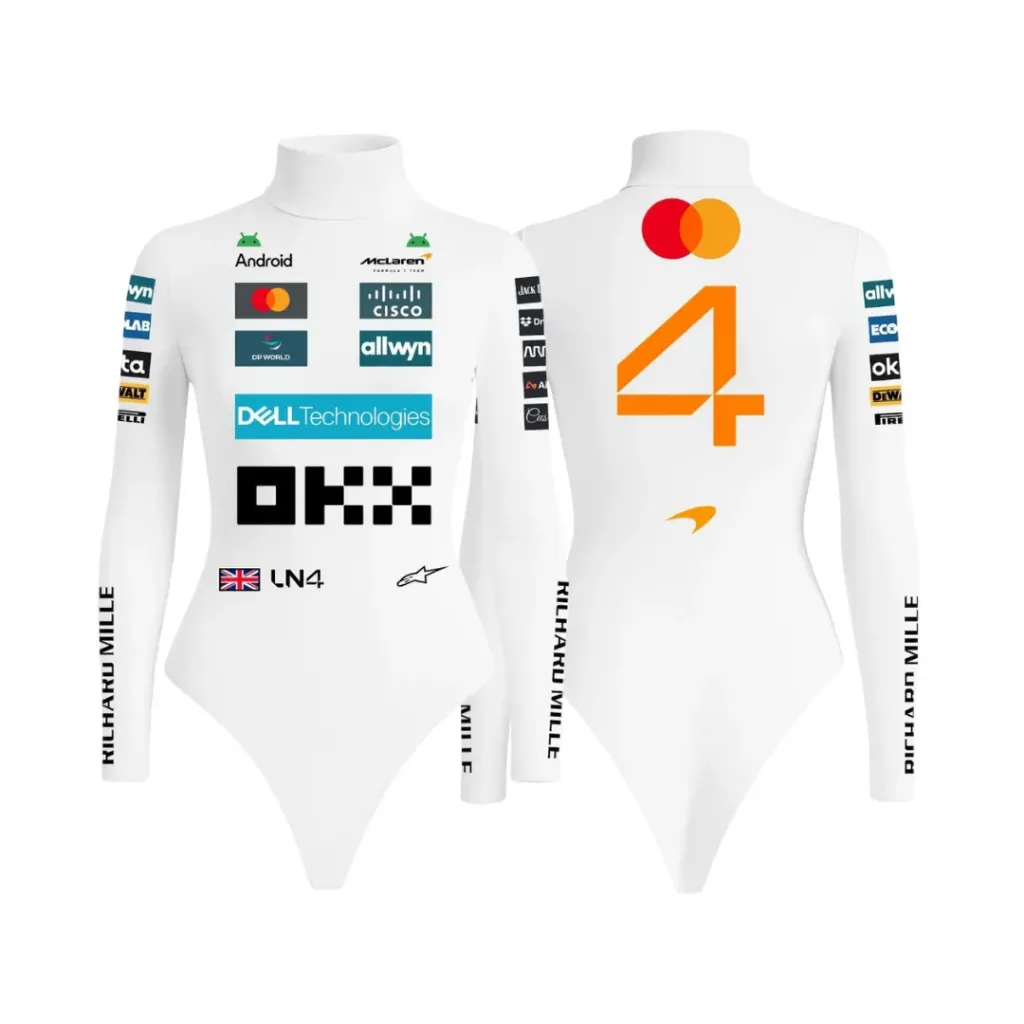 Lando Norris McLaren White Bodysuit - 2025